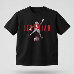 Home 12 Ohio State Football Air Jeremiah Smith Shirt (1)